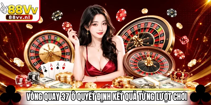 Vòng quay 37 ô quyết định kết quả từng lượt chơi